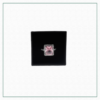 Pink Crystal Silver Ring