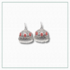 Red Spark Silver Jhumky