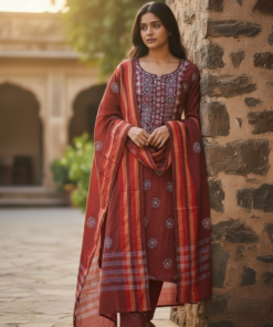 3-Piece Khaddar Suit | Cozy & Classic Gift Outfit for Her
