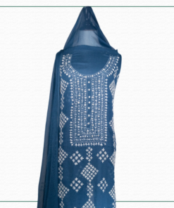 Dark Blue Chiffon Dress – Graceful Silhouette, Effortless Elegance