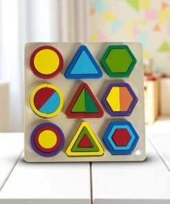 Wooden Geometric Shapes Puzzle Board