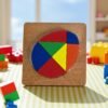 Wooden Tangram Shape Puzzle Board