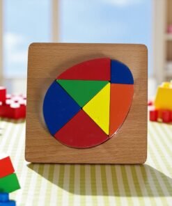 Wooden Tangram Shape Puzzle Board