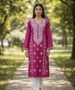 Elegant Handmade Embroidered Lawn Shirt