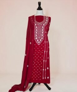 Alternative view of Premium Handcrafted Embroidery Lawn 3-Piece Suit