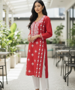 Red lawn shirt