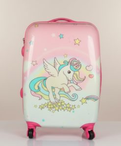 Magical Unicorn Kids Trolley Suitcase-Pink