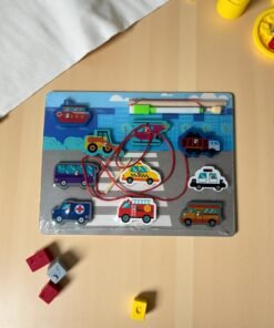 Magnetic Lacing Vehicle Puzzle Board