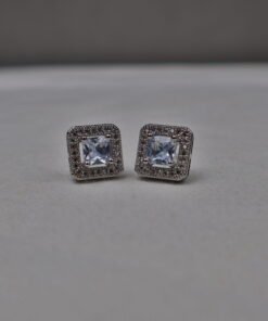 Alternative view of Silver Square Studs