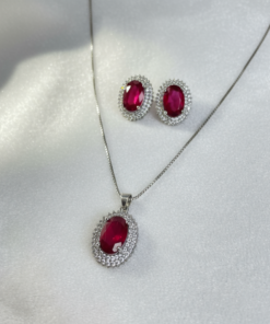 Emerald Green Necklace Set | Sparkling Gift Set for Her & Loved Ones