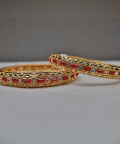 Grace in Every Detail Bangles | Gold-Tone Elegance for Her