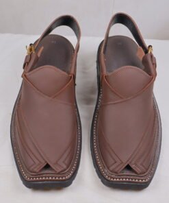 3-Gear Master Highkuram Leather Vibram Peshawari Chappal | Rugged Gift for Him & Family