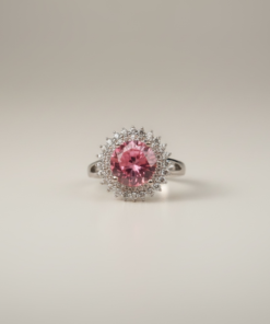 White Solitaire with Side Diamonds Ring | Sparkling Everyday Ring