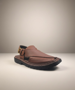 Alternative view of 3-Gear Master Highkuram Leather Vibram Peshawari Chappal | Rugged Gift for Him & Family