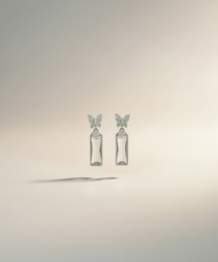 Alternative view of Butterfly Shiny Drop Earrings | Graceful Dangle Earrings for Her