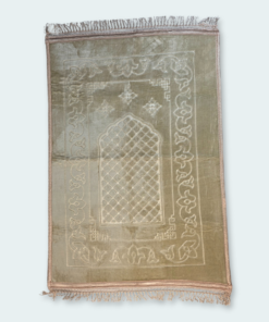 Alternative view of Off-White Anti-Slip Velvet Prayer Mat | Soft & Luxurious Jaye Namaz