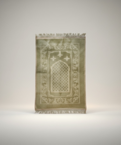 Off-White Anti-Slip Velvet Prayer Mat | Soft & Luxurious Jaye Namaz