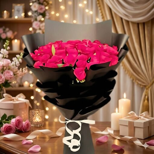 Elegant Pink Rose Bouquet