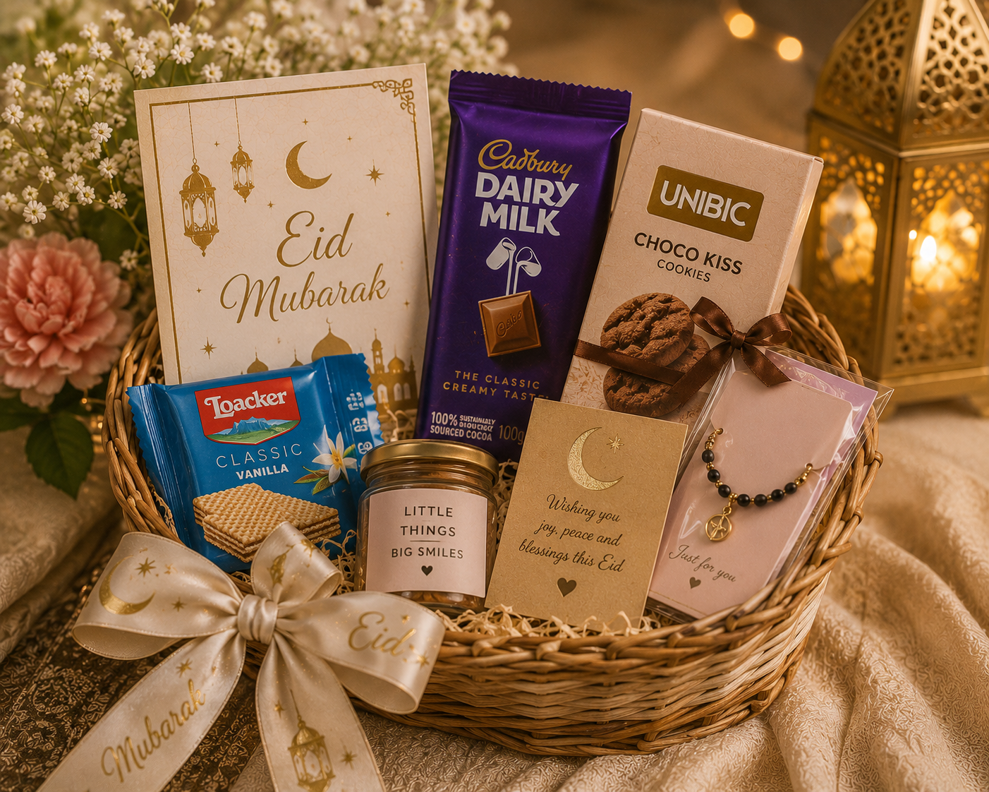Eid Mubarak Gift Hamper Still Life