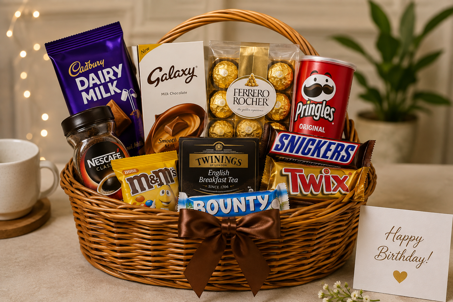 Birthday Gift Basket with Sweet Treats
