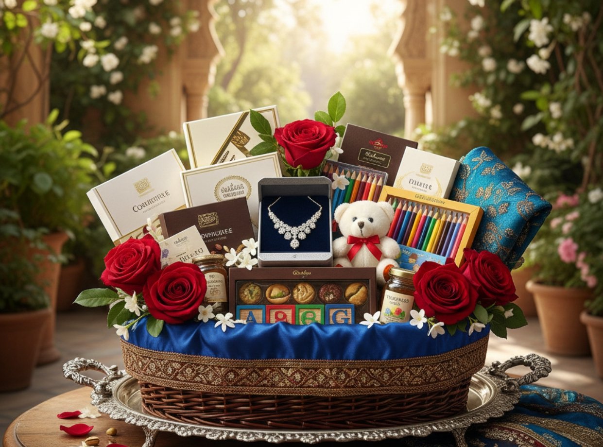 Romantic Gift Baskets for Girlfriend (Snacks, Beauty & Personalised Touches)