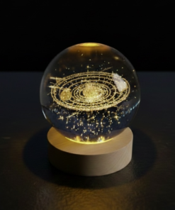 3D Solar System Crystal Ball LED Lamp