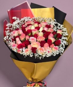 Local Roses & Baby’s Breath Bouquet