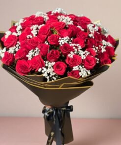 Royal Roses & Baby’s Breath Bouquet